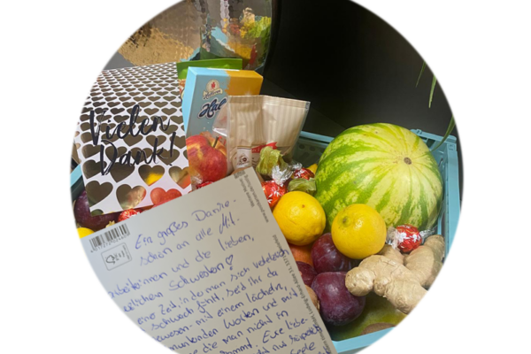 Dankeschönpaket einer Patientin der Klinik am Rosental
